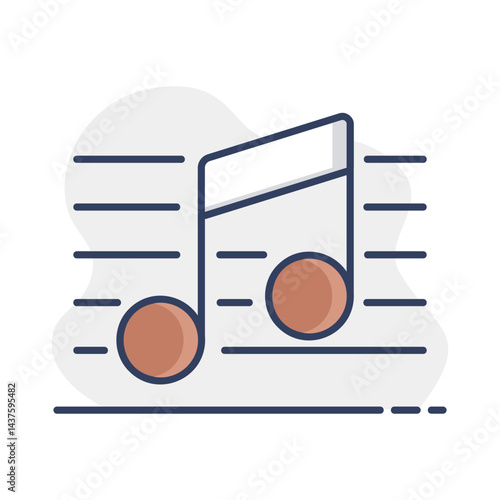 Stave and music notes vector icon