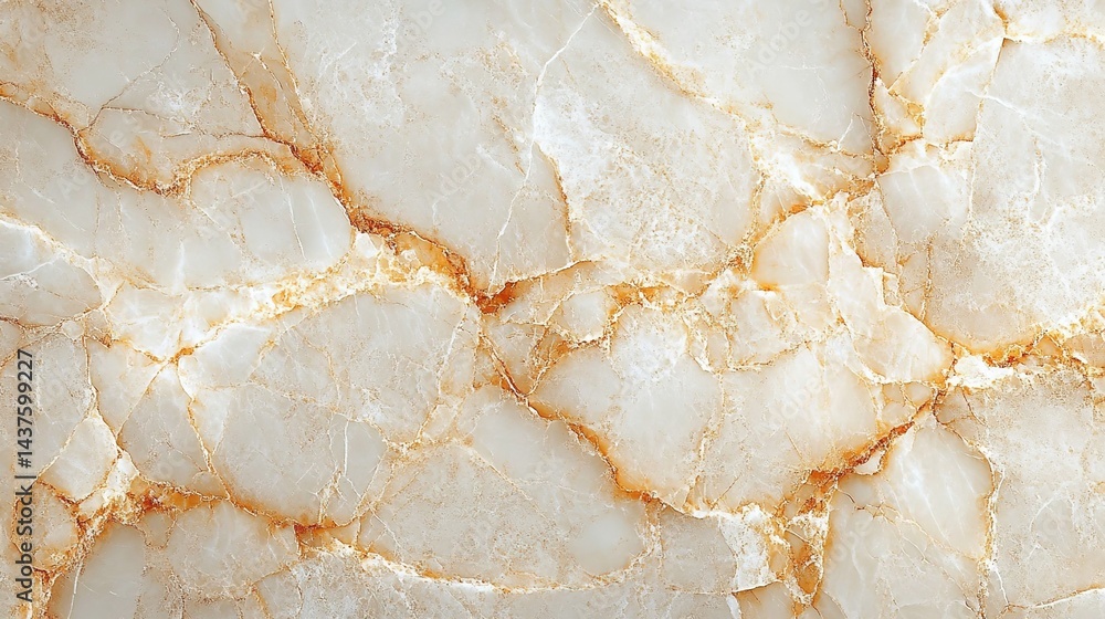 A light-colored marble texture pattern with a beige background and orange-gold flowing veins