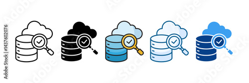 Cloud Computing Icon Set Multiple Style Collection