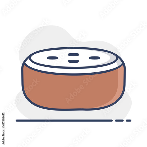 Small smart speaker with voice recognition icon