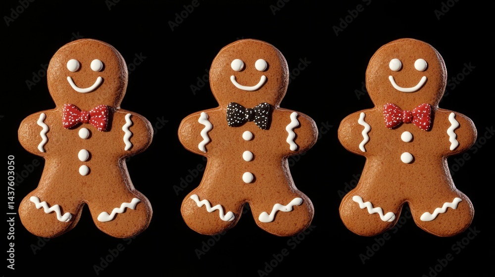 Three Gingerbread Men: A Festive Trio Three Gingerbread Men: A Festive Trio