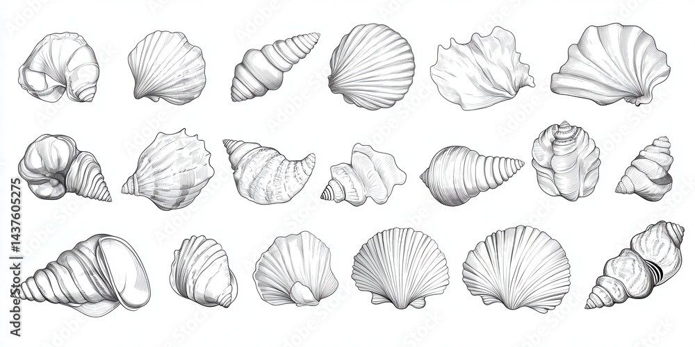 Diverse Collection of Seashells Diverse Collection of Seashells