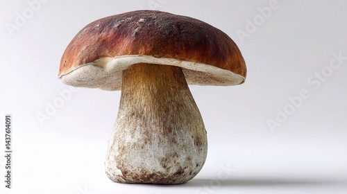 Fresh Boletus Mushroom with Earthy Tones and Clean Appearance