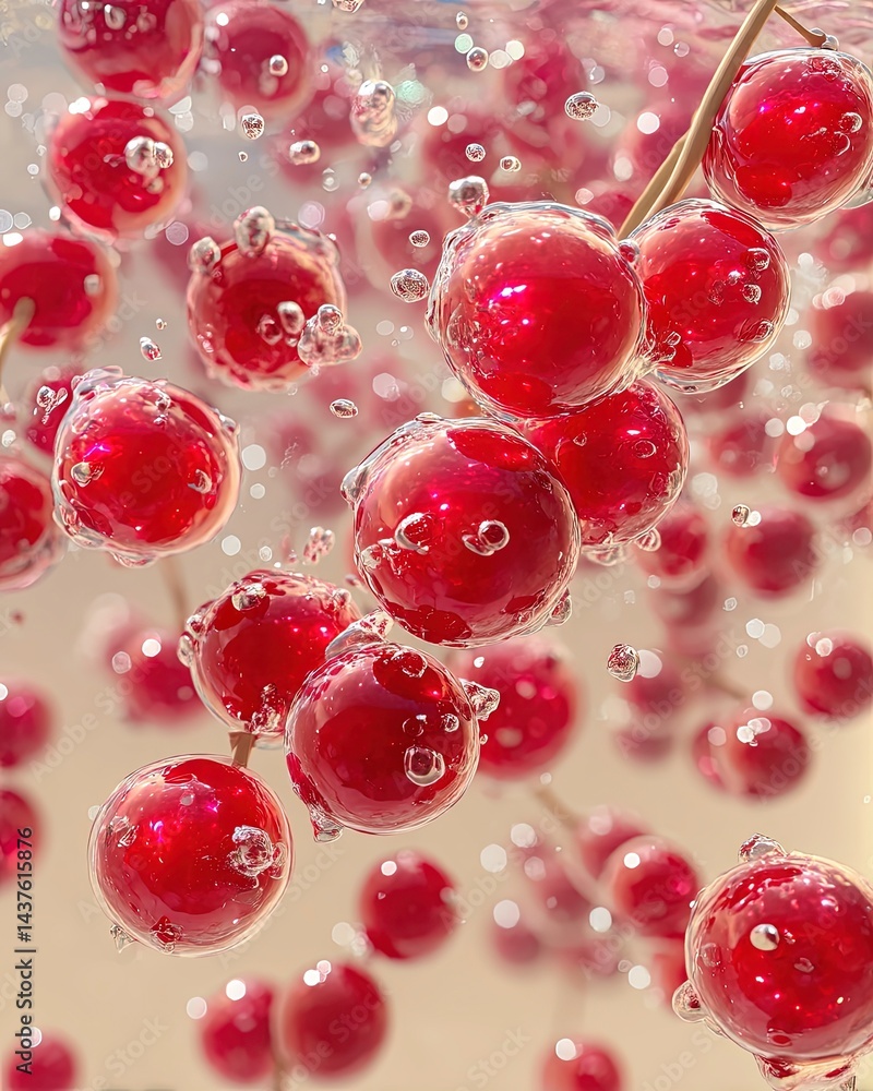 Schisandra Berries Floating in Water Schisandra Berries Floating in Water
