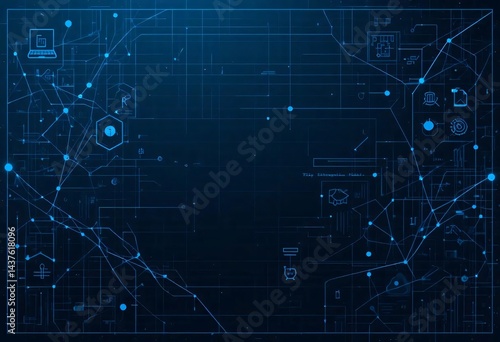 technology digital business background