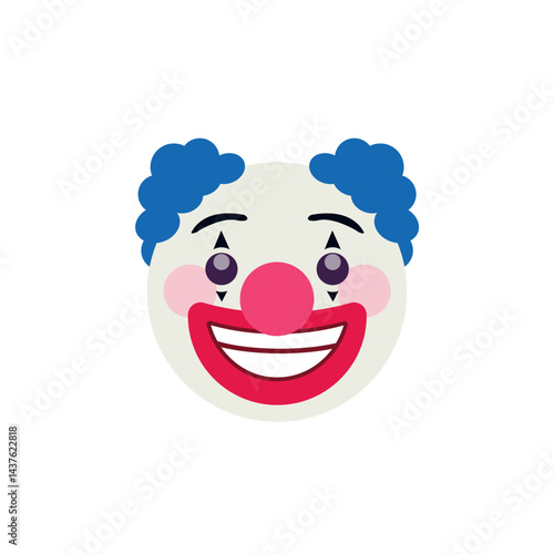 clown face emoji vector circus illustration fool goofy funny