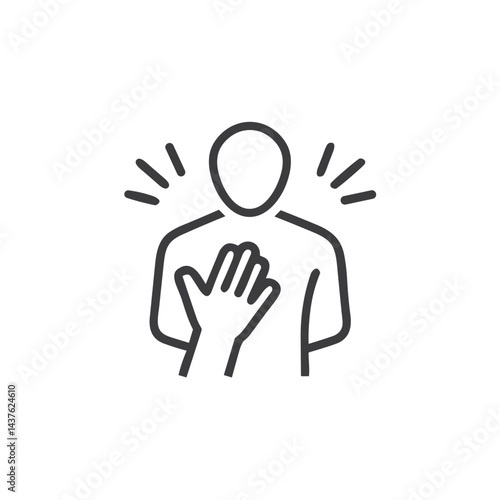 Healing Icon with Radiating Energy for Health and Wellness Content - Perfect for Apps, Websites and Healing Materials