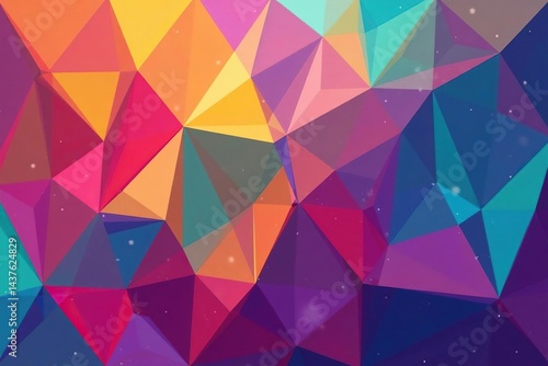 Repeating triangles forming a vibrant, colorful mosaic , triangle, surface