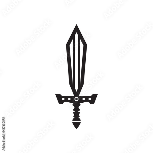 Vector illustration of a sword silhouette