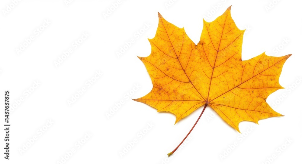 Yellow maple leaf isolated on white background Yellow maple leaf isolated on white background