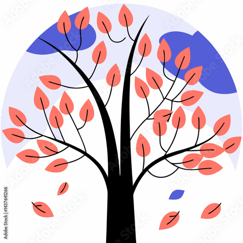 Poplar Tree Vector SVG Illustration