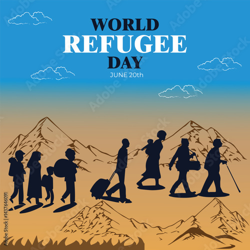 Diverse people in refugee camps