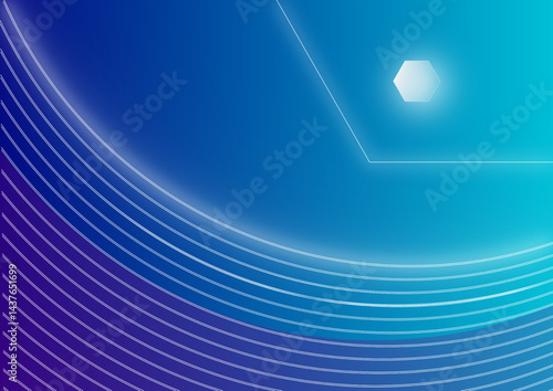 abstract blue background with lines and geometric shapes, a futuristic digital and enigmatic illustration