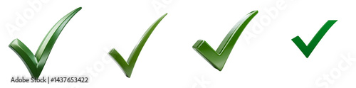 Multiple green check marks displayed in an isolated manner, representing approval and positive feedback. Each mark adds to a clear, affirmative message