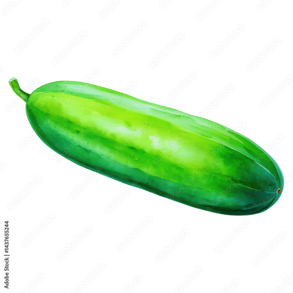 Fresh Green Cucumber Isolated on White Background for Healthy Eating, isolated on transparent background. Fresh Green Cucumber Isolated on White Background for Healthy Eating, isolated on transparent background.
