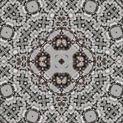 Seamless abstract pattern. Symmetrical texture. Square pattern art