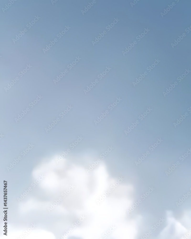 Obraz premium Soft Clouds in a Pale Blue Sky