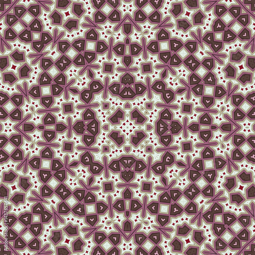 Seamless abstract pattern. Symmetrical texture. Square pattern art