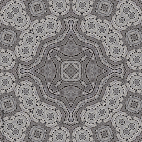 Seamless abstract pattern. Symmetrical texture. Square pattern art