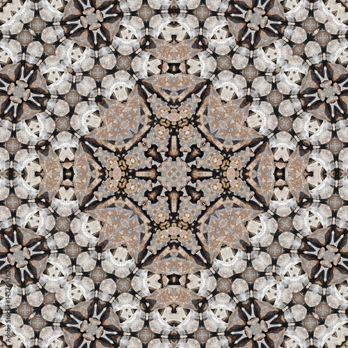 Seamless abstract pattern. Symmetrical texture. Square pattern art