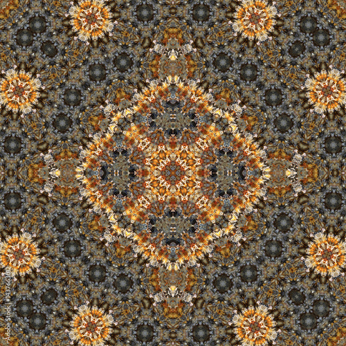 Seamless abstract pattern. Symmetrical texture. Square pattern art