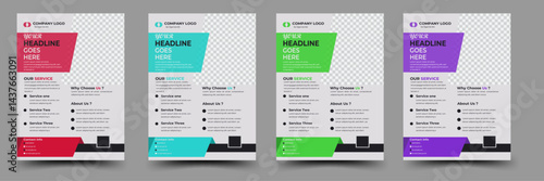 Creative Corporate Business flyer template vector design, flyer in A4 with colorful design, abstract business flyer, annual report, layout.