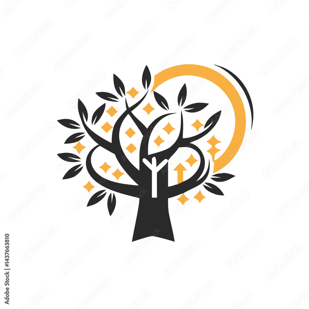 Obraz premium tree logo design vector