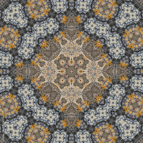 Seamless abstract pattern. Symmetrical texture. Square pattern art