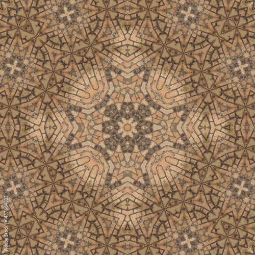 Seamless abstract pattern. Symmetrical texture. Square pattern art
