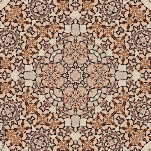 Seamless abstract pattern. Symmetrical texture. Square pattern art