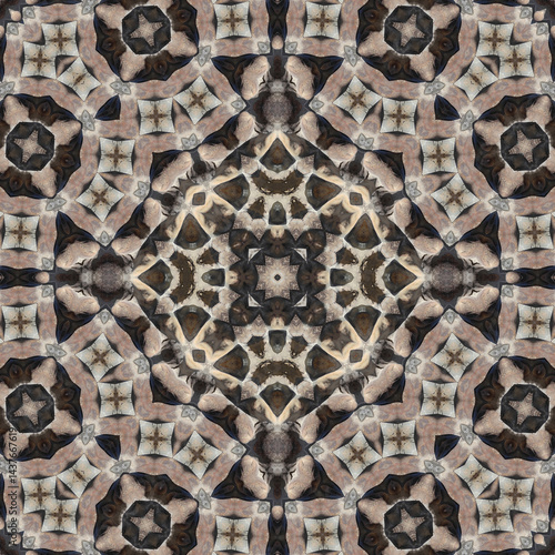 Seamless abstract pattern. Symmetrical texture. Square pattern art