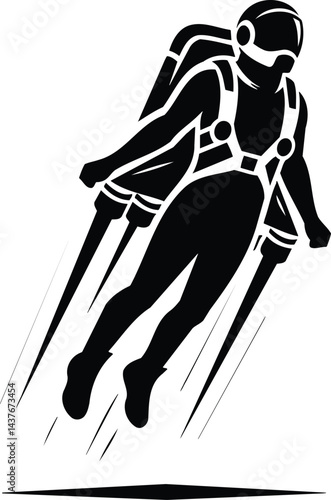 Jetpack Flyer Silhouette