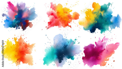 Paint brush stroke. Paintbrush illustration. Colorful brush stroke in vector, Abstract brush stock isolated on transparent