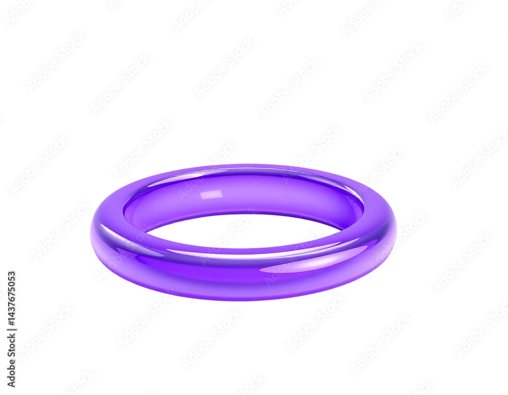 Glossy Purple Ring 3D Render on Transparent Background Glossy Purple Ring 3D Render on Transparent Background