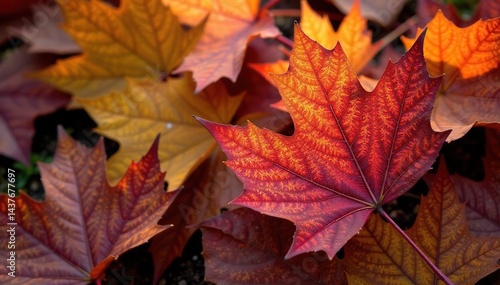 Wallpaper Mural Decaying autumn leaves, intricate vein patterns visible, pattern, abstract, texture Torontodigital.ca