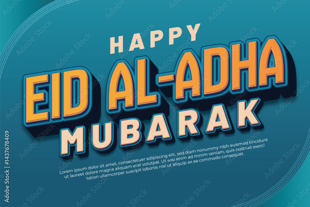 Obraz premium Happy Eid al-Adha Mubarak Greeting Card