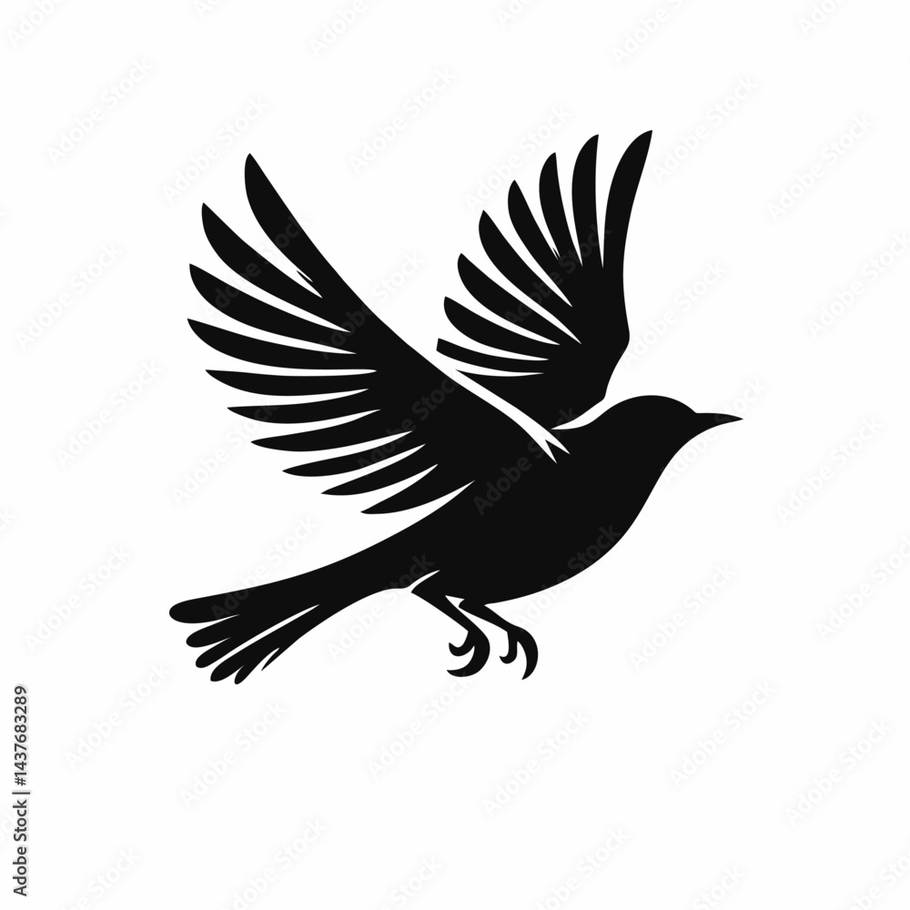 A vector flying bird. A vector flying bird.