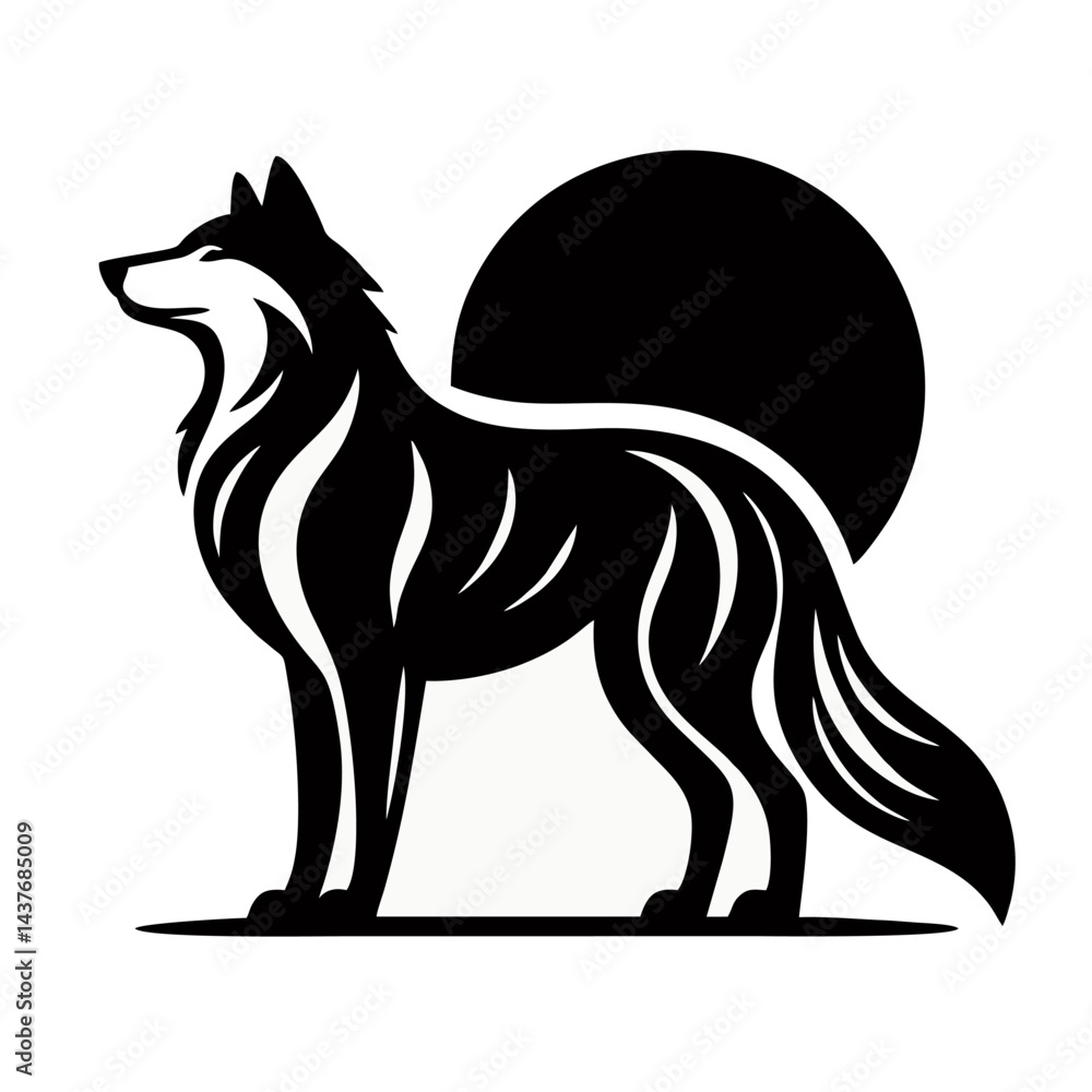 A vector wolf.