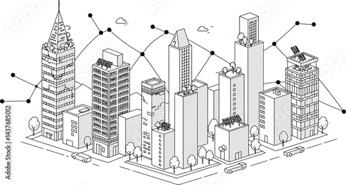 Smart City: Sustainable Urban Planning Vector Illustration
