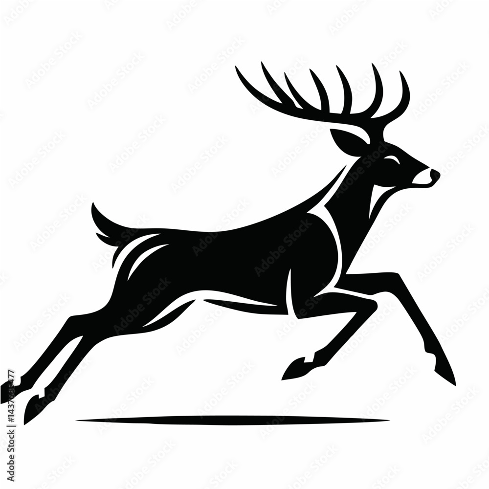 Obraz premium A running deer.