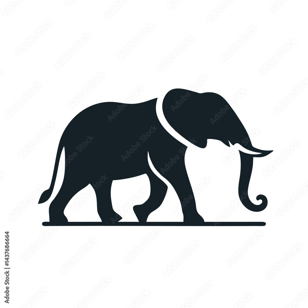 Fototapeta premium A vector elephant.