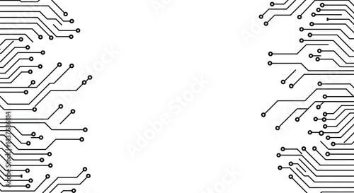 Abstract Tech Background: Minimalist Circuit Board Pattern