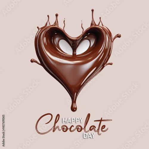 chocolate heart with chocolate