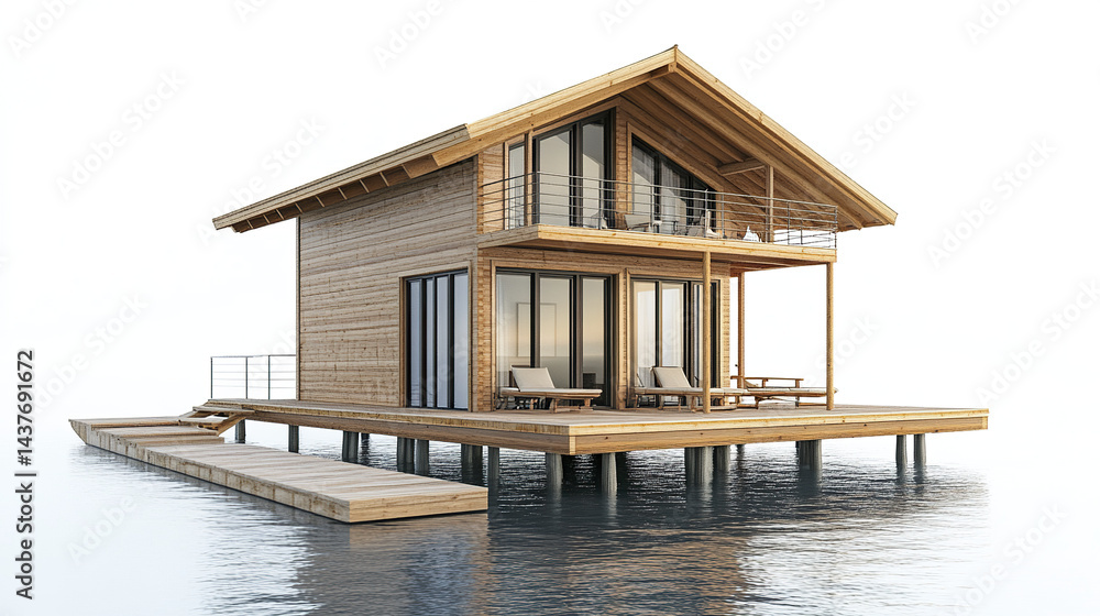 beautiful wooden vacation home on stilts, surrounded by water, perfect for relaxation beautiful wooden vacation home on stilts, surrounded by water, perfect for relaxation