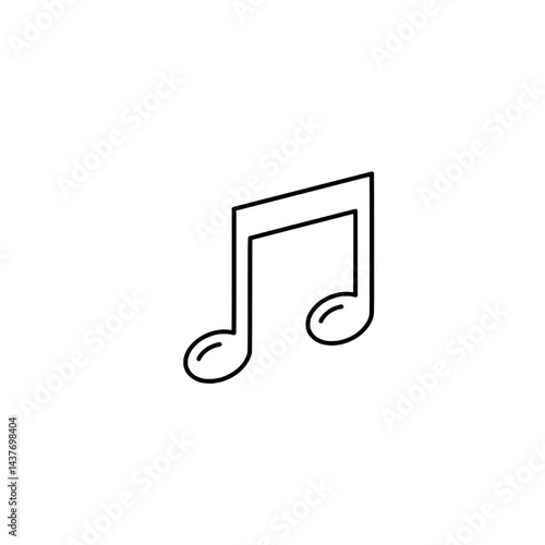 Musical note design icon for music and sound concepts