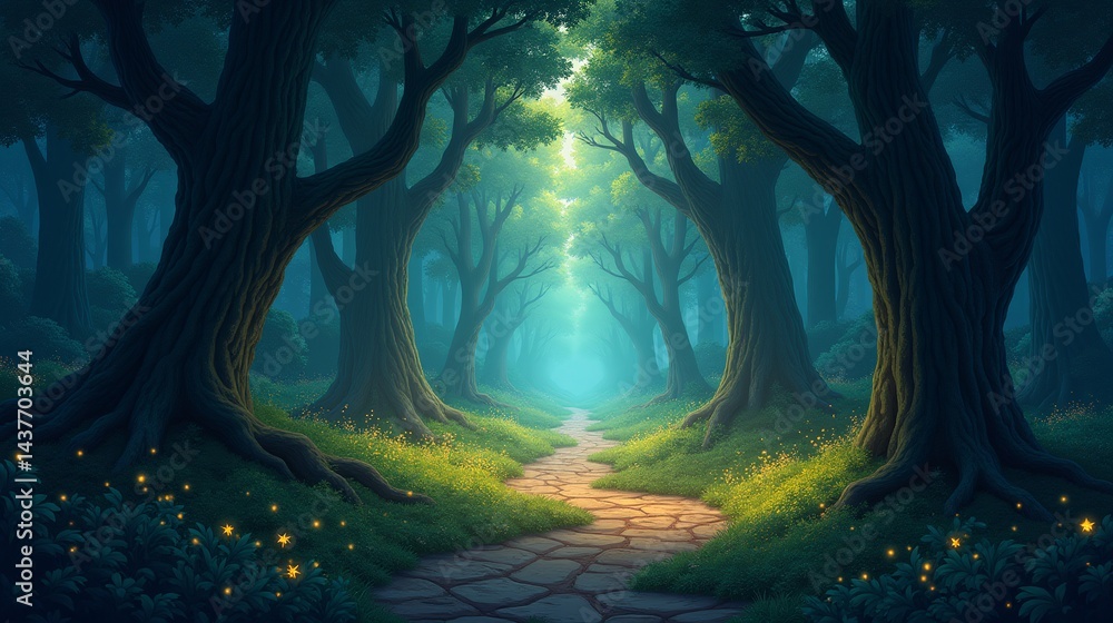 Fototapeta premium Mystical Woodland Exploration
