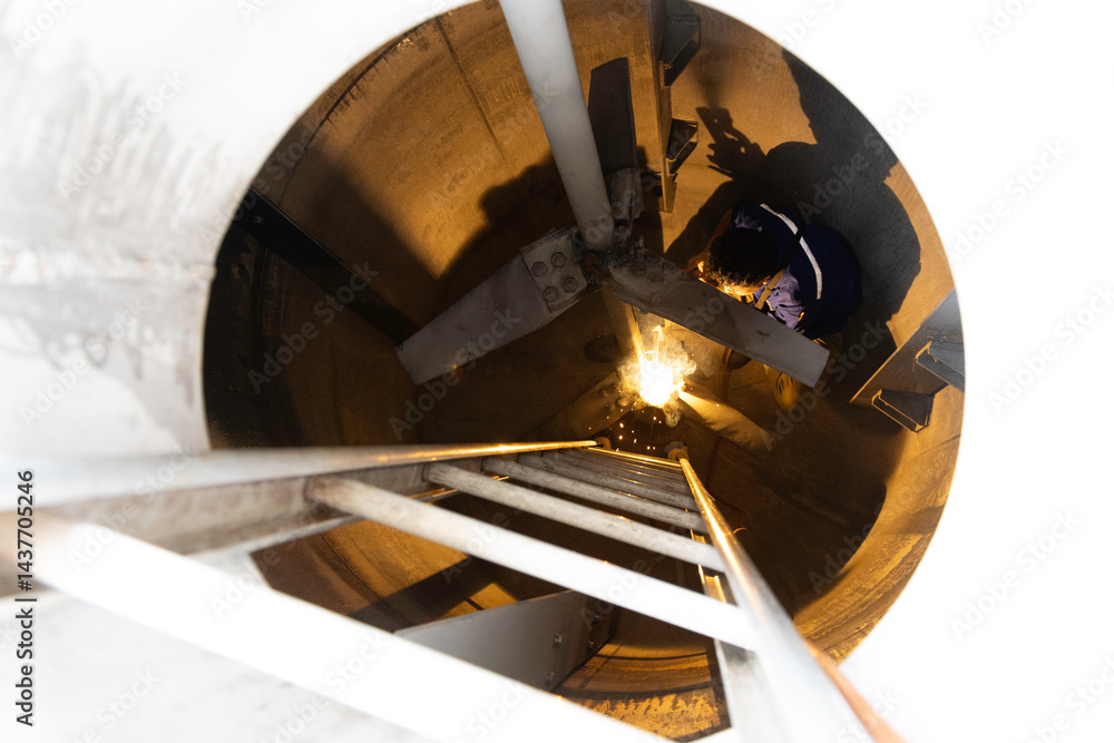 Manhole chemical tank oil chemical protective clothing area confined space