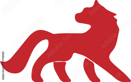 Wolf simple icon. Vector ICON all icon Viktor