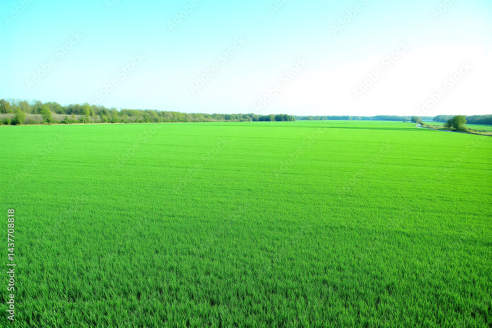 Obraz premium green field with a white background