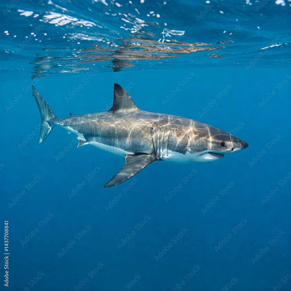 Naklejka premium Shark underwater